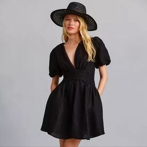 Anthropologie The Katerina Button-Front Mini Dress